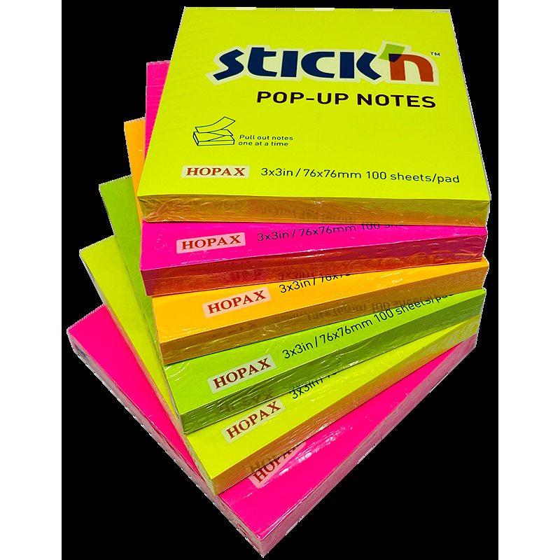 Z-Noteskub 6st 76x76mm 100 Blad Assorterat Neon