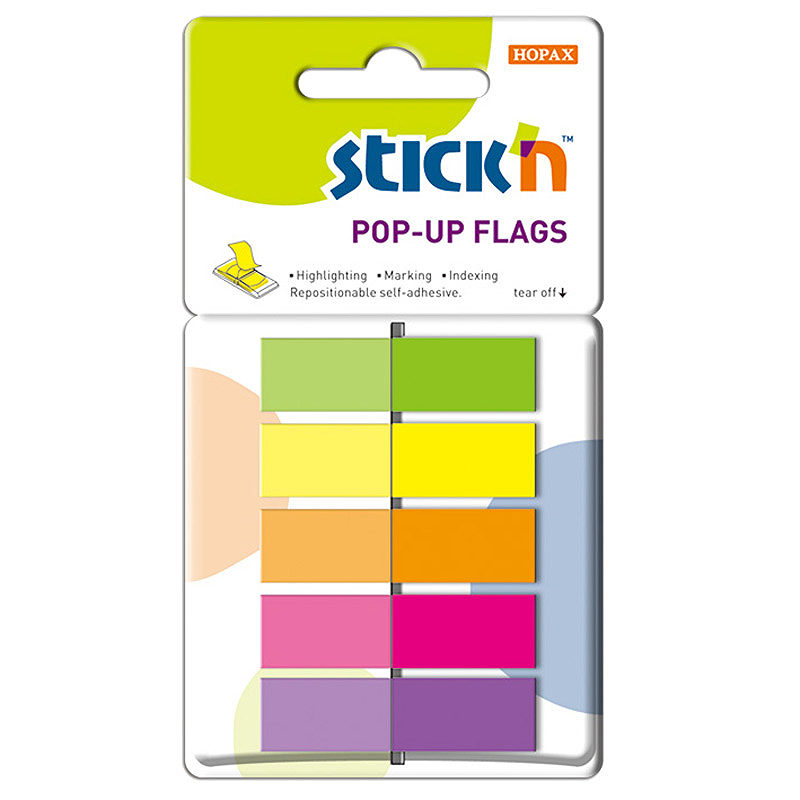 Pop Up Faner 5st 45x12 40 Blad Assorterat Neon