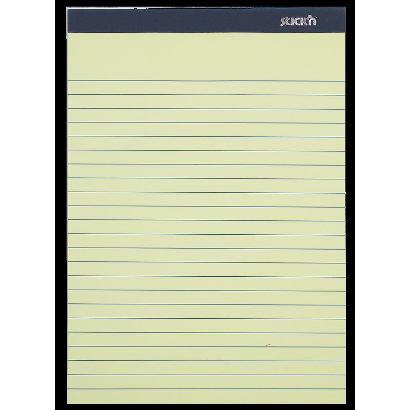 Sticky Memo 254x178 50 Blad Linjeret Gul