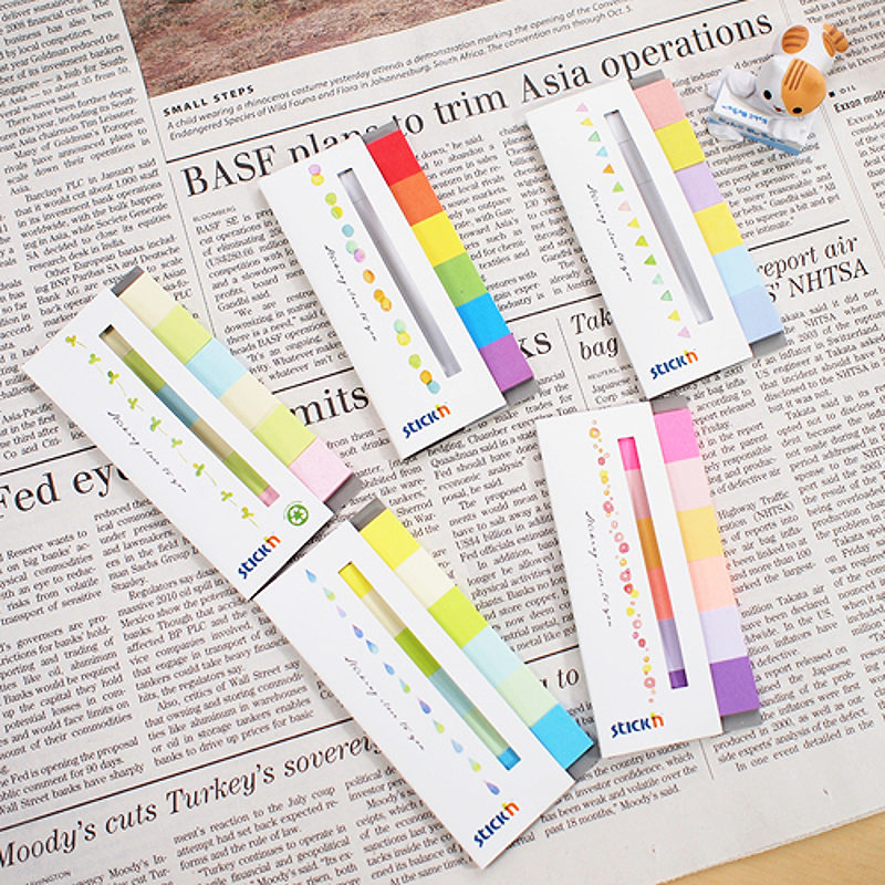 Indeksfaner Papir 6st 45x15 30 Blad Assorterat Summer - Billede 4