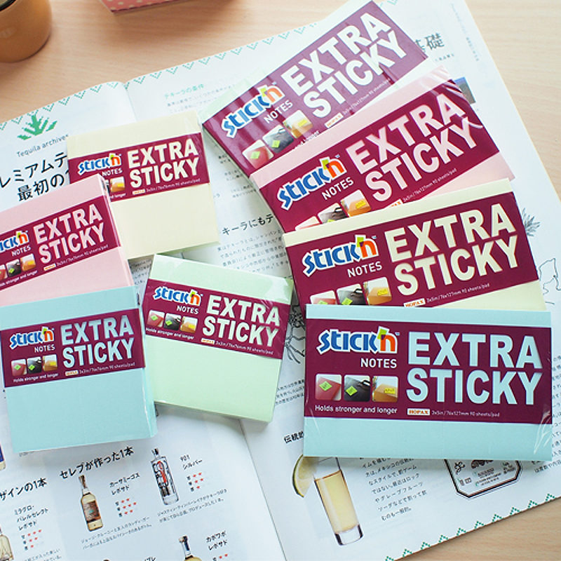 Notisblokke Extra Sticky Multipakke 6 st 76x127 90 Blad Pastell
