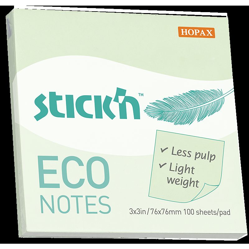 Notesblok ECO 76x76 100 Blad Grøn