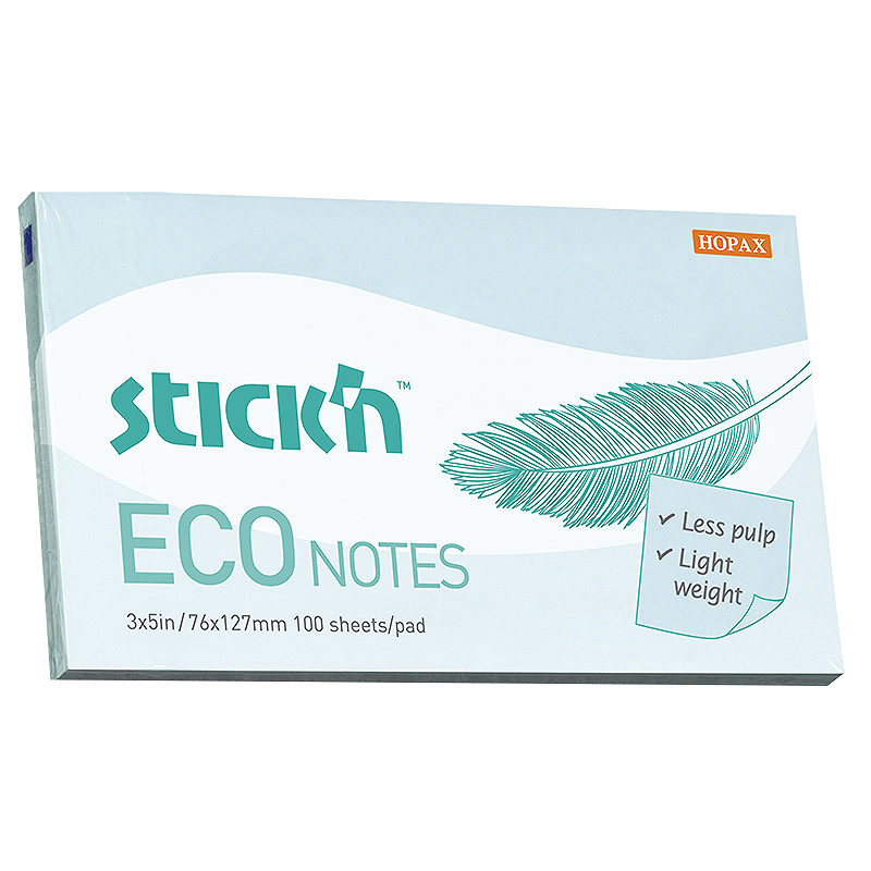 Notesblok ECO 76x127 100 Blad Blå