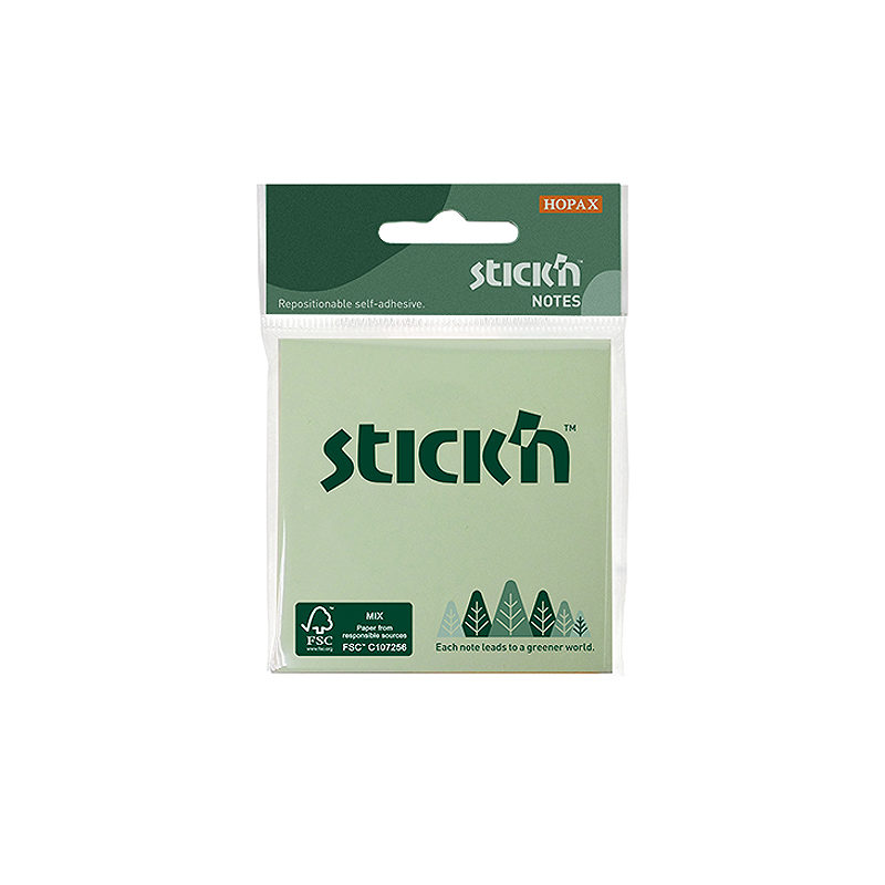 Miljø Notisblok  FSC 76x76m Assorterad 3 Blokke