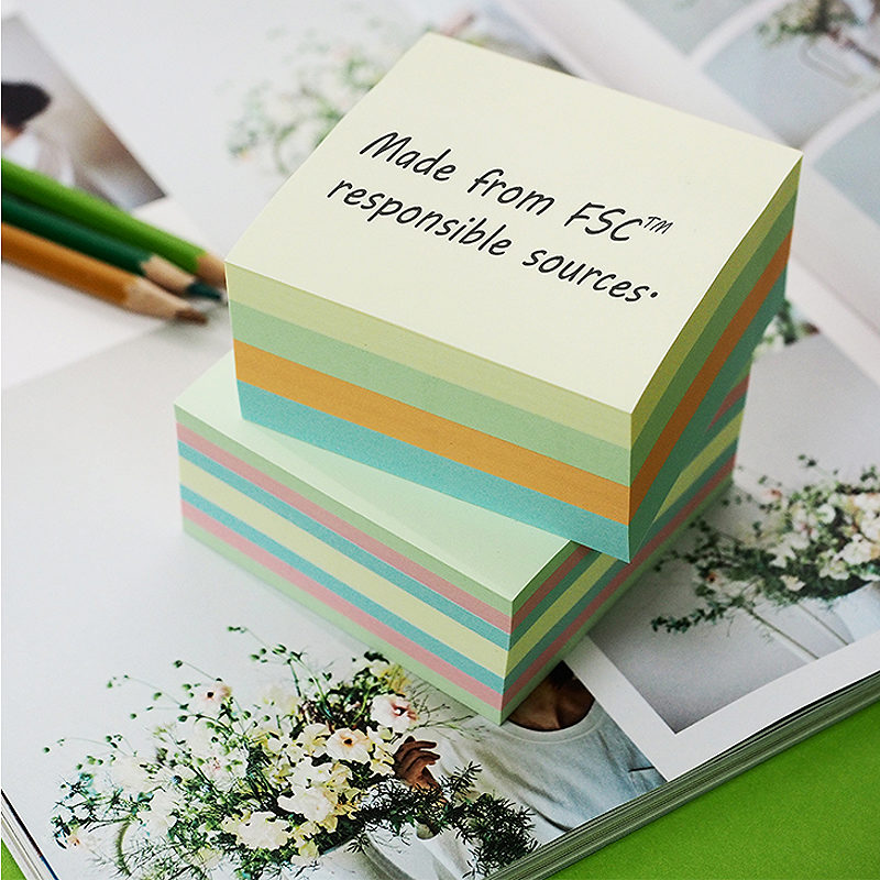 Miljø Notisblok 240 ark 51x51mm Assorterad 5 Farver