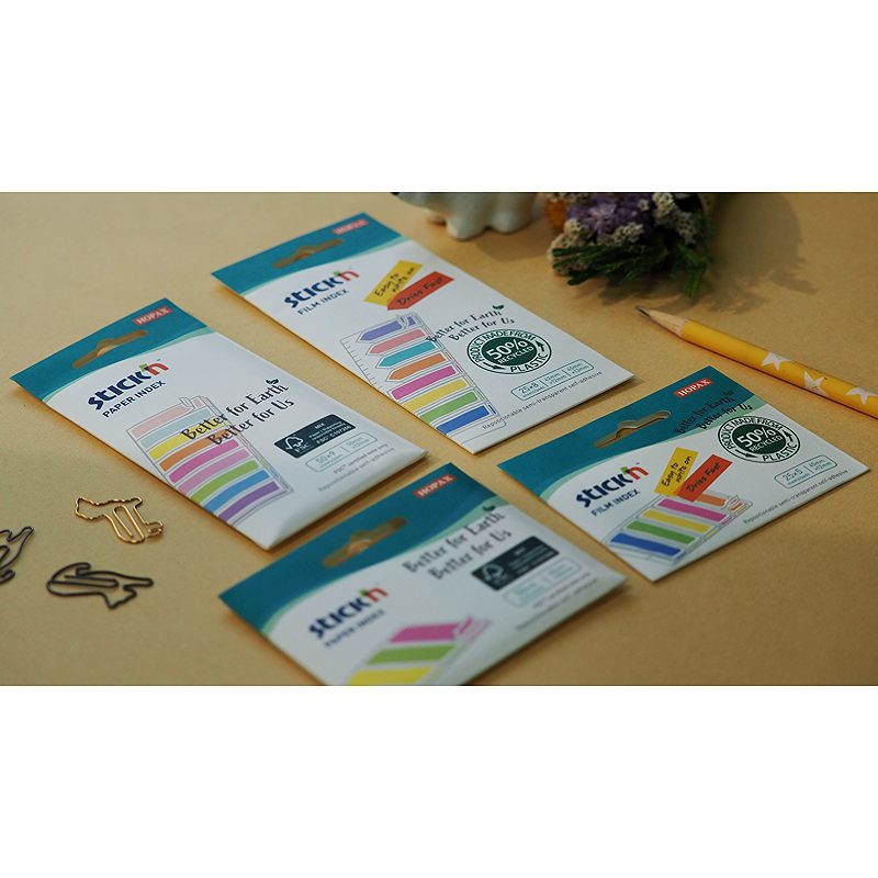 Indeksfaner FSC 9 stk. 50x12 50 ark Assorteret neon Kartonomslag - Billede 7