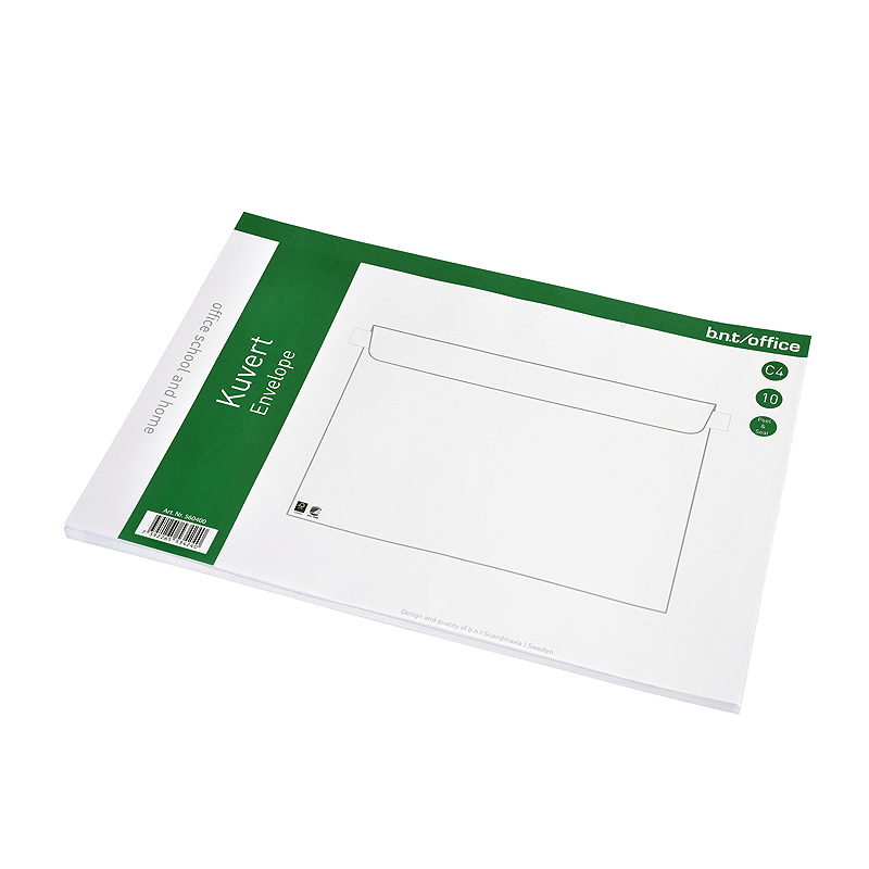 Kuverter C4 Peel & Seal 10st Hvid