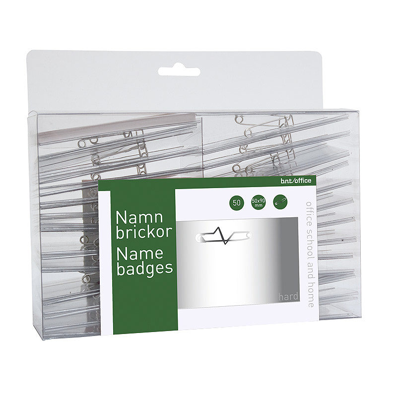 Navneskilt Nål 50x90mm 50 Pack - Billede 3