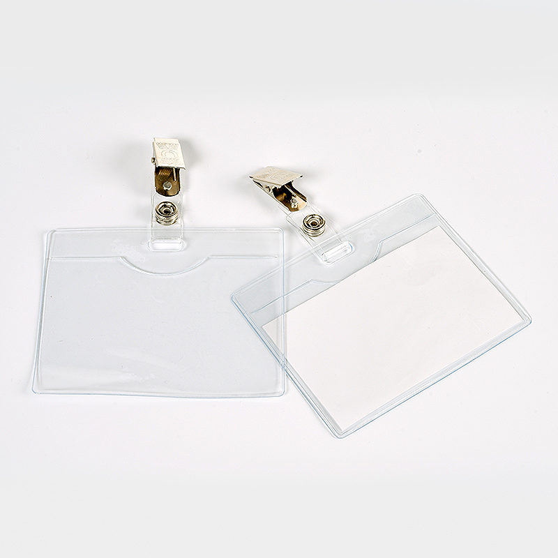 Navneskilt Clip ID-Kort 60x90mm Blød 10 Pack Bred Åbn. - Billede 3