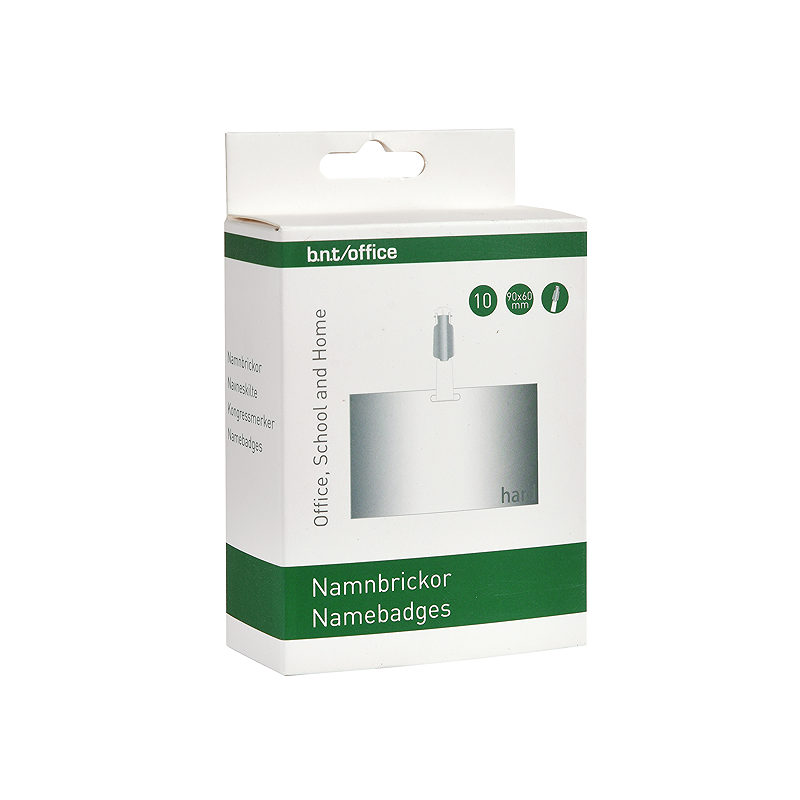 Navneskilt Clip/Strop ID-Kort 90x60mm Hård 10 Pack Bred Åbn. - Billede 3