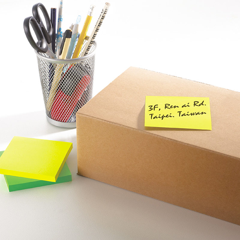 Notes Ekstra Sticky 76x127mm 90 Ark 6-pak Neon Assorterede 4 Farver