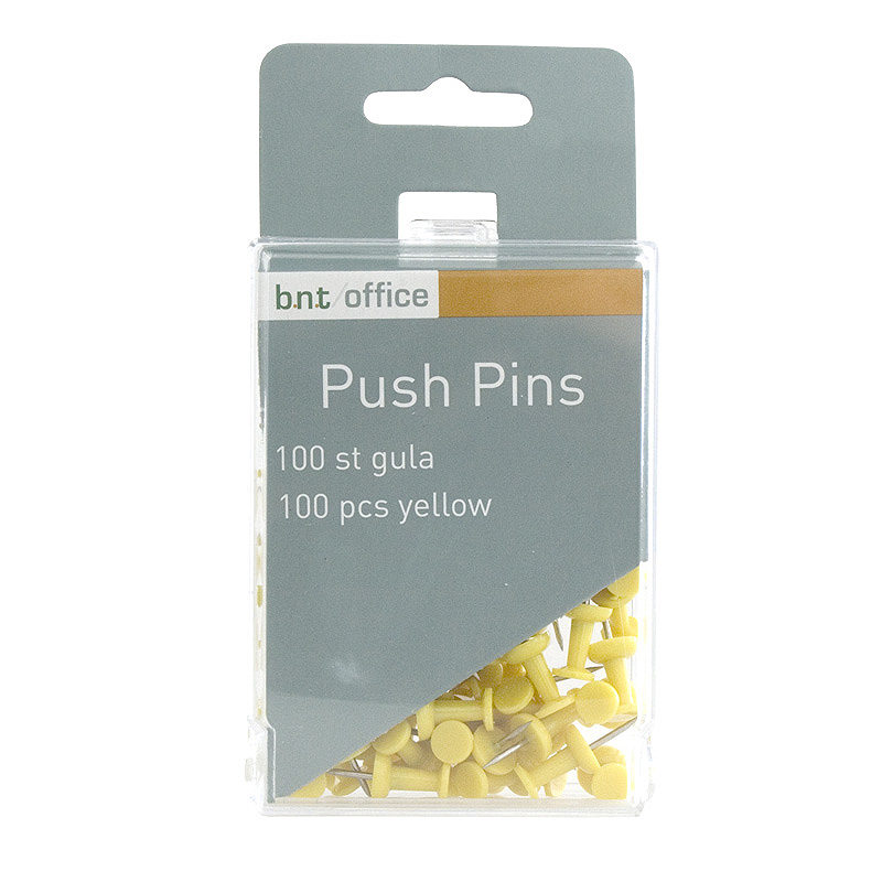 Pushpins 100 styk Gul