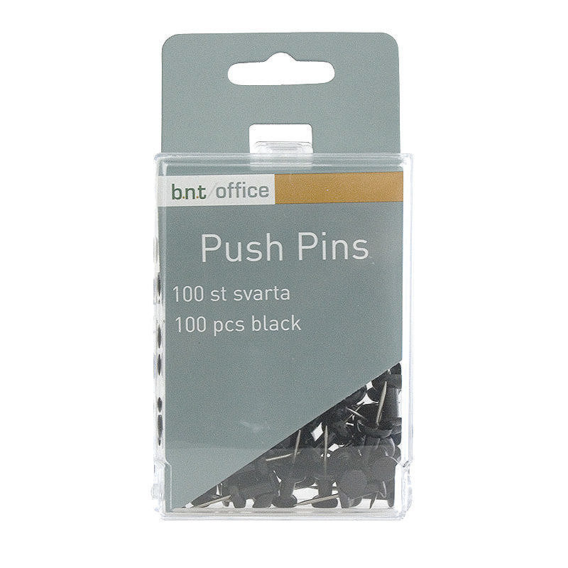 Pushpins 100 stk sort