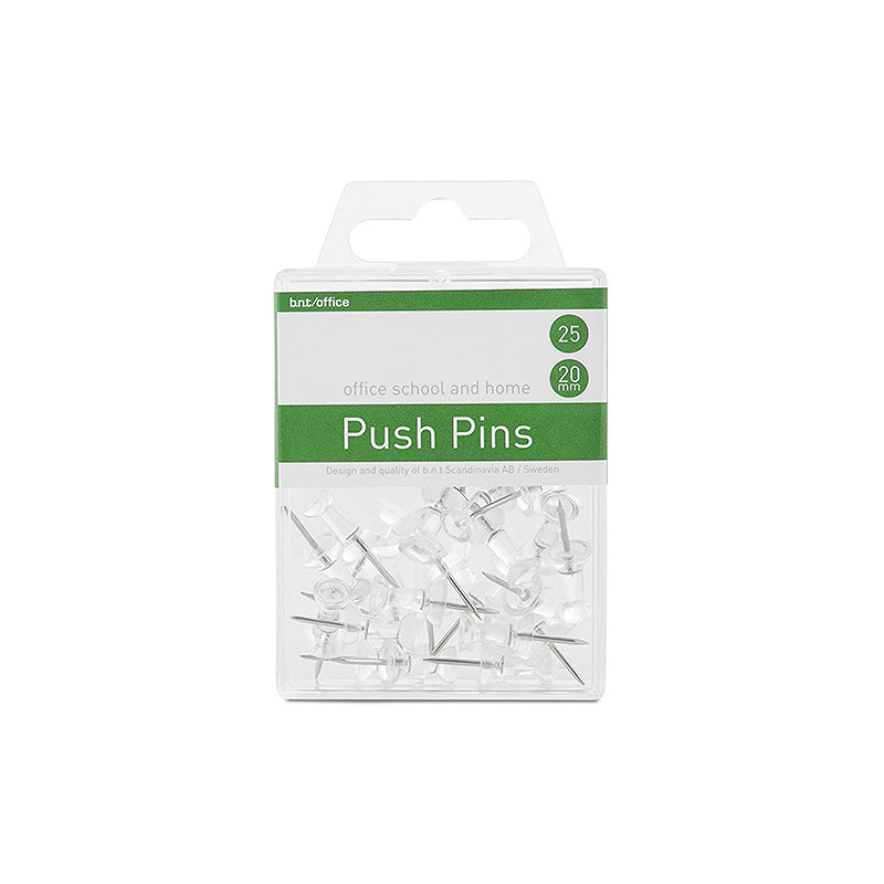 Pushpins 25 styk Transparente