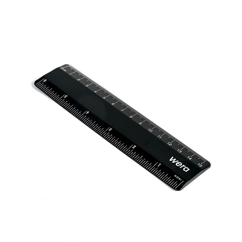 Wera Lineal 15cm Blød Sort