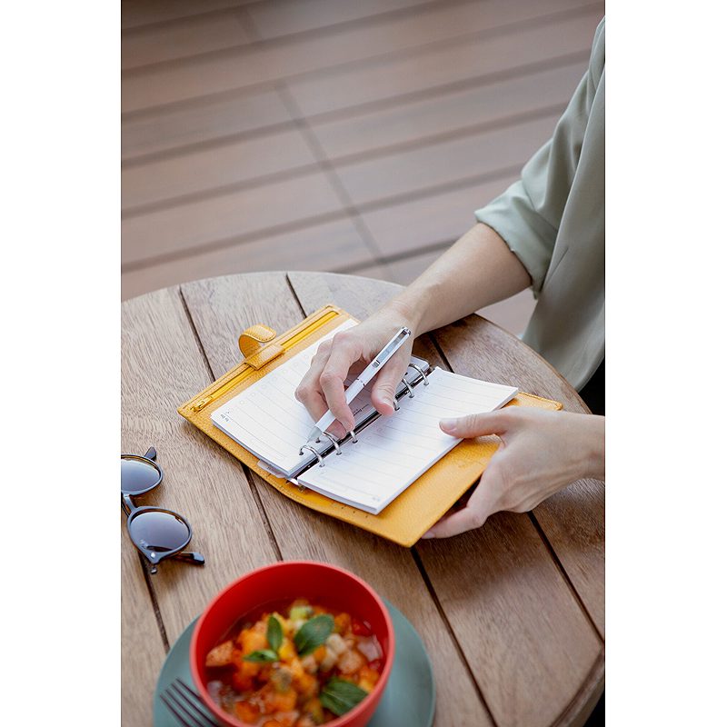 Filofax Finsbury Ringbind Personal Gul