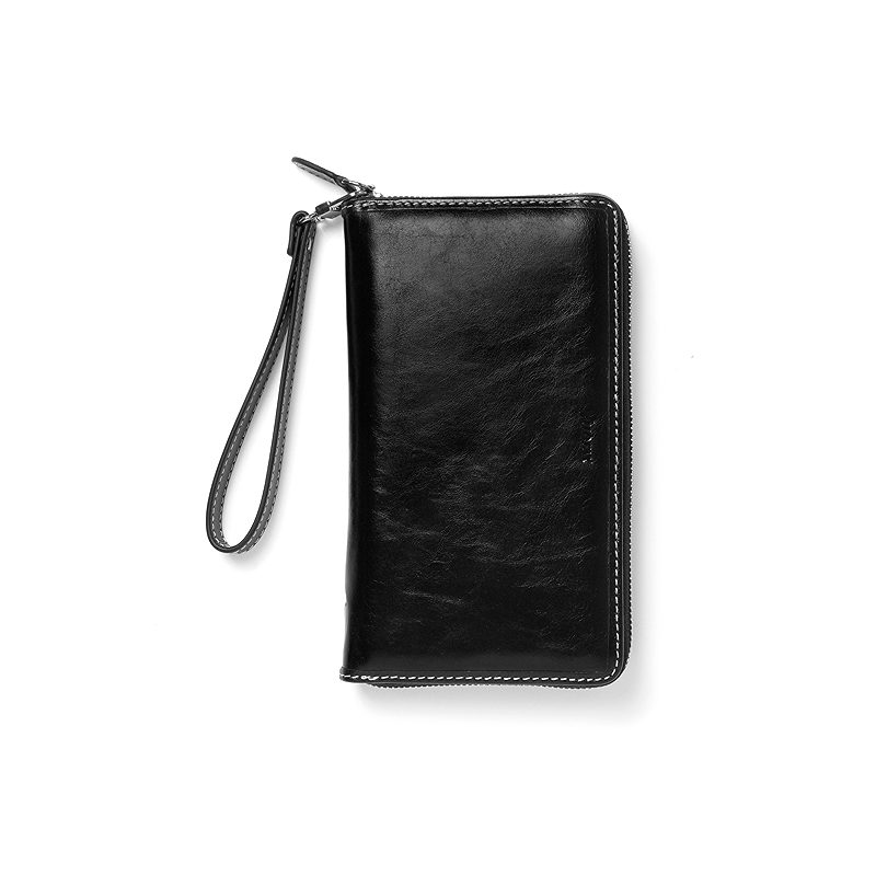 Filofax Malden Ringbind Personal Compact Zip Handledsrem Svart
