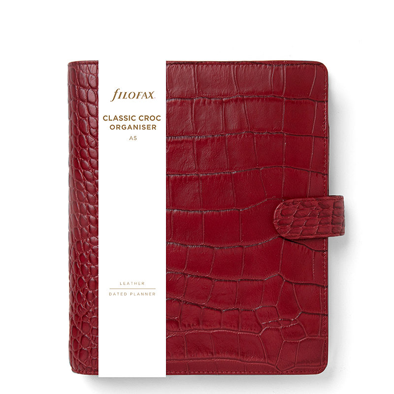 Filofax Systemkalender Classic Croc A5 Cherry - Billede 5