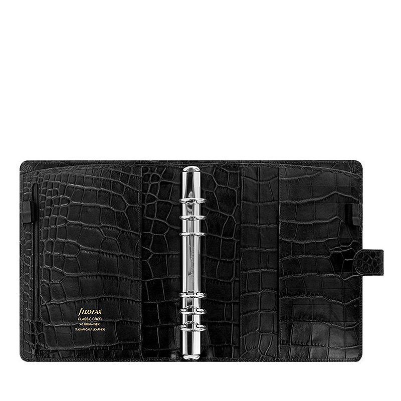 Filofax Systemkalender Classic Croc A5 Ebony