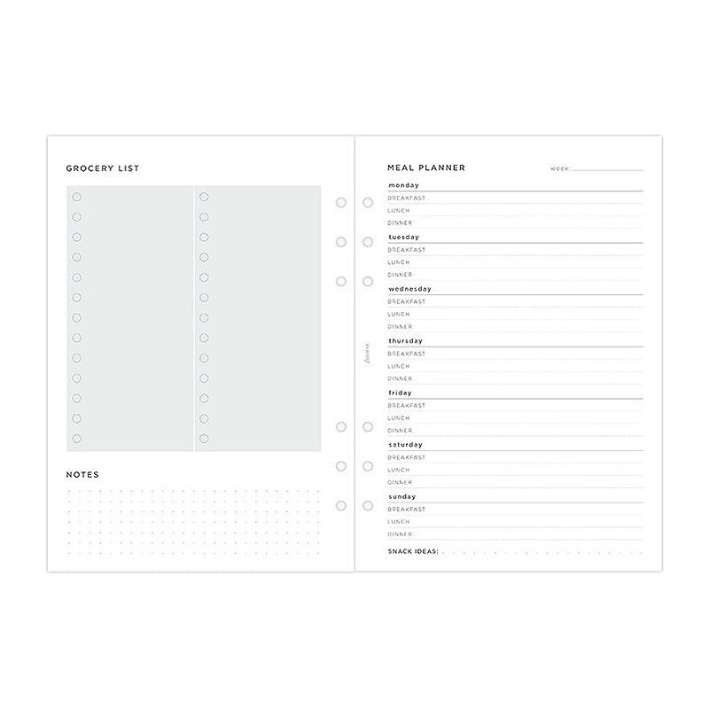 Filofax Måltidsplanlægger A5 Refill - Billede 3