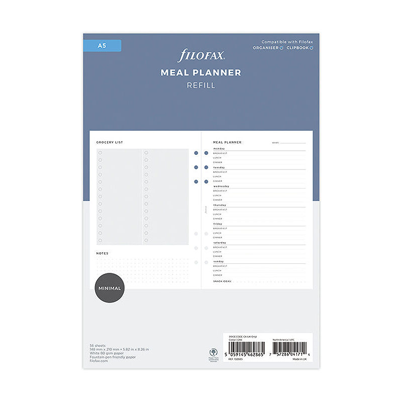Filofax Måltidsplanlægger A5 Refill - Billede 5