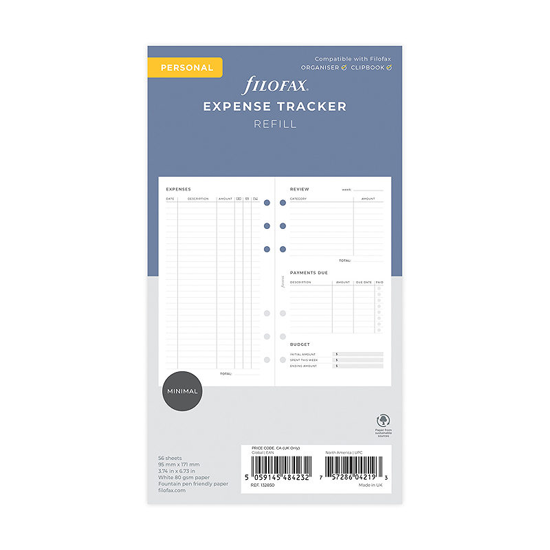 Filofax Budget Planner Refill Personal