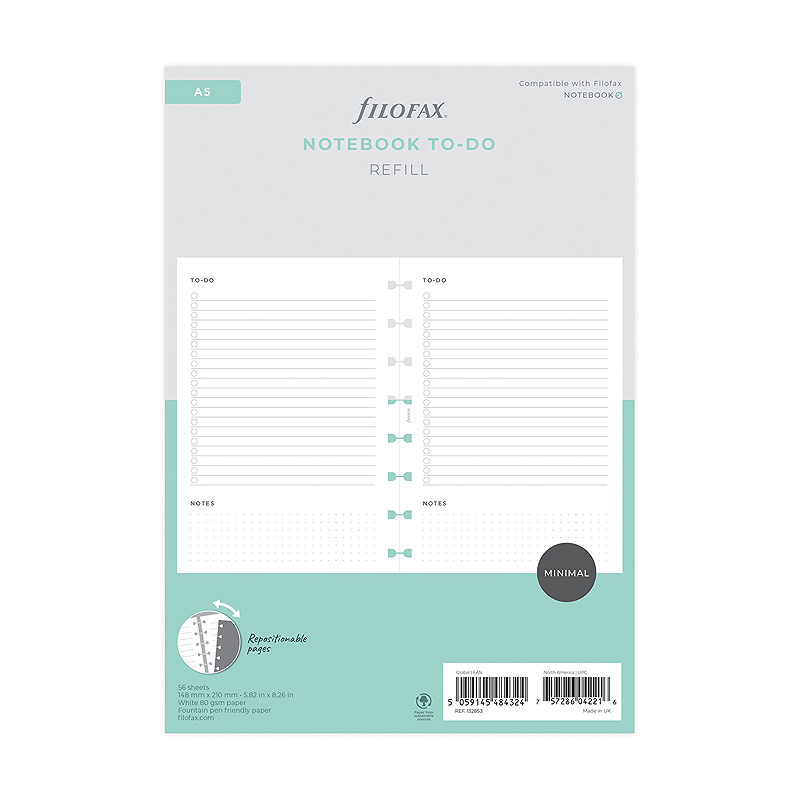 Filofax To-Do Notesbog Refill A5
