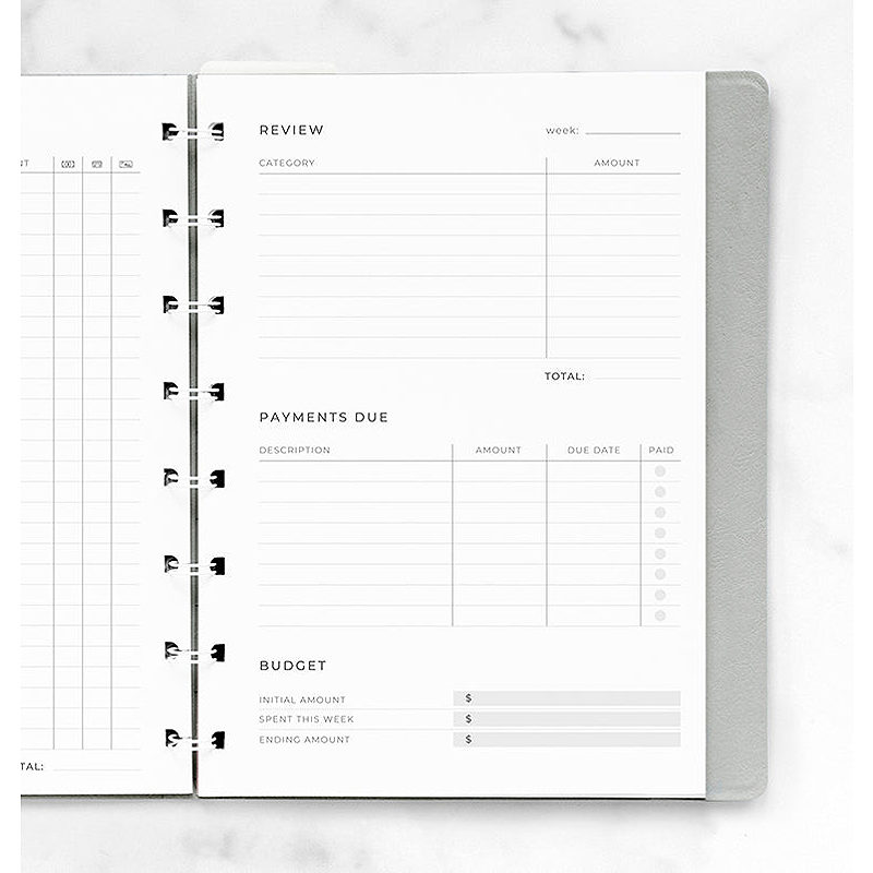 Budget Planner Notesbog Refill A5 - Billede 3