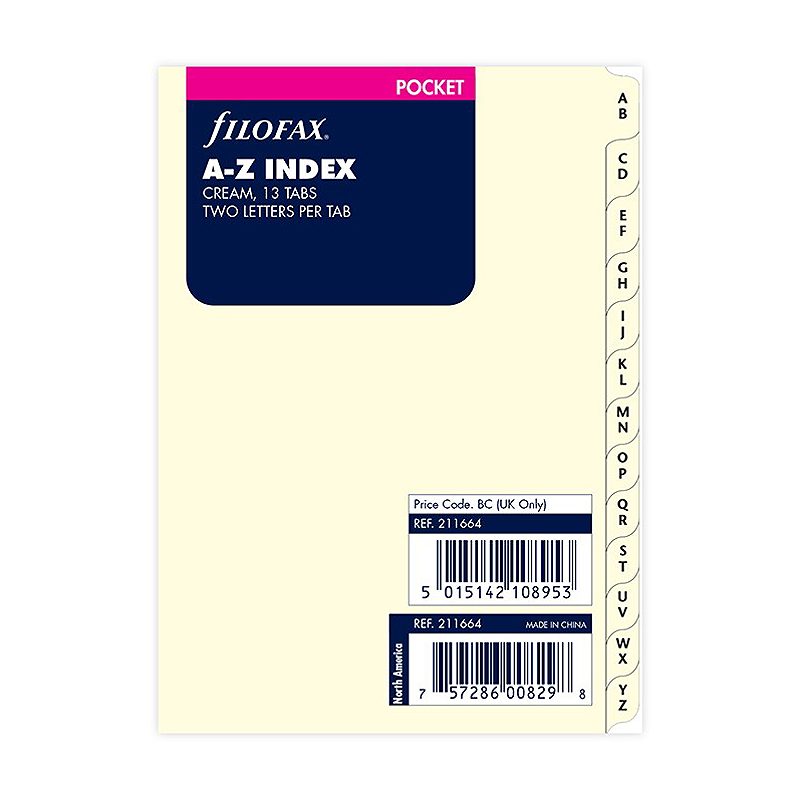 Pocket Register A-Z Creme