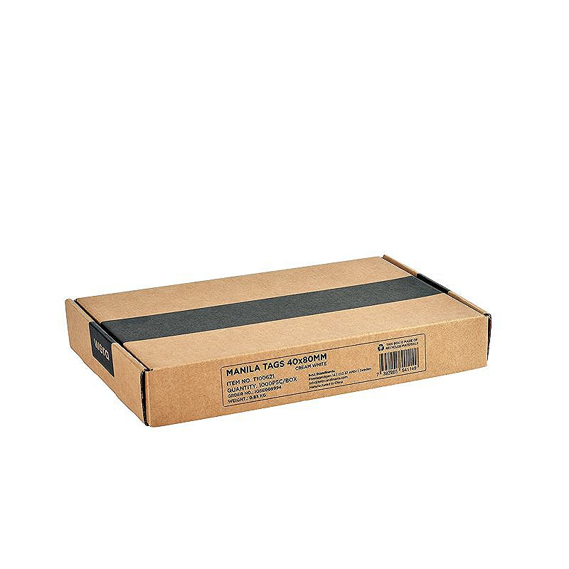 Wera Manila tag 40x80mm 1000 Pakke Cremehvid - Billede 2