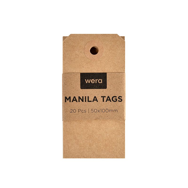 Wera Manila tag 50x100mm 20 Pakke x 10 Kraft