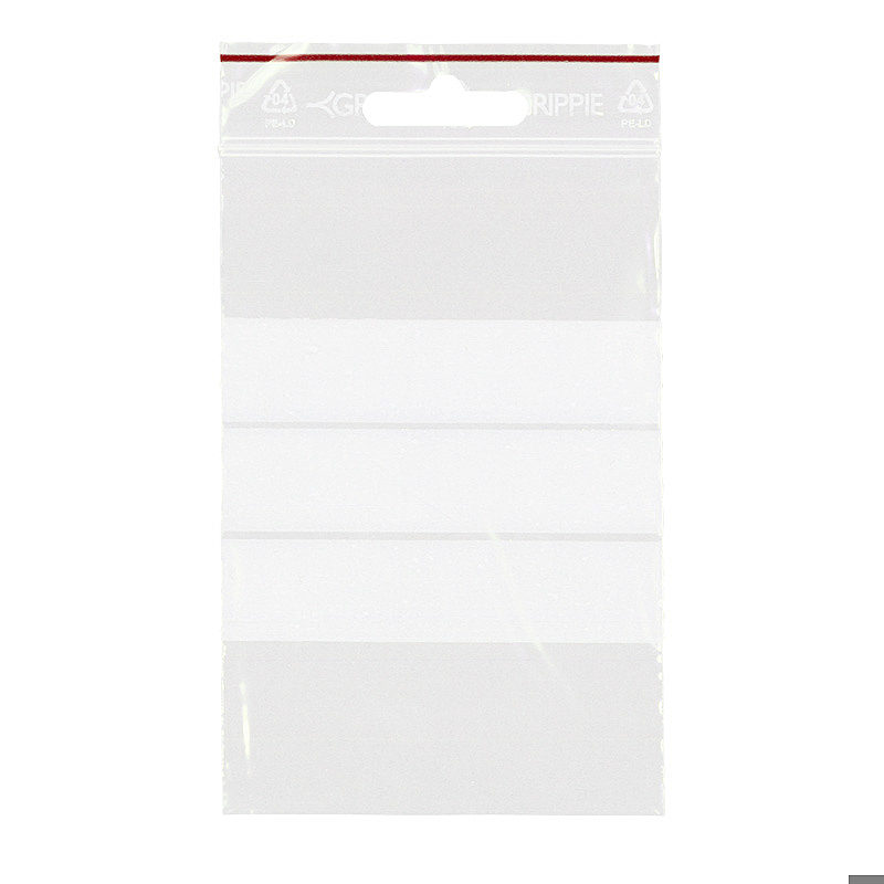 Grippie Lynlåsposer Nr-65 80x120mm Med Skrivefelt - Billede 2