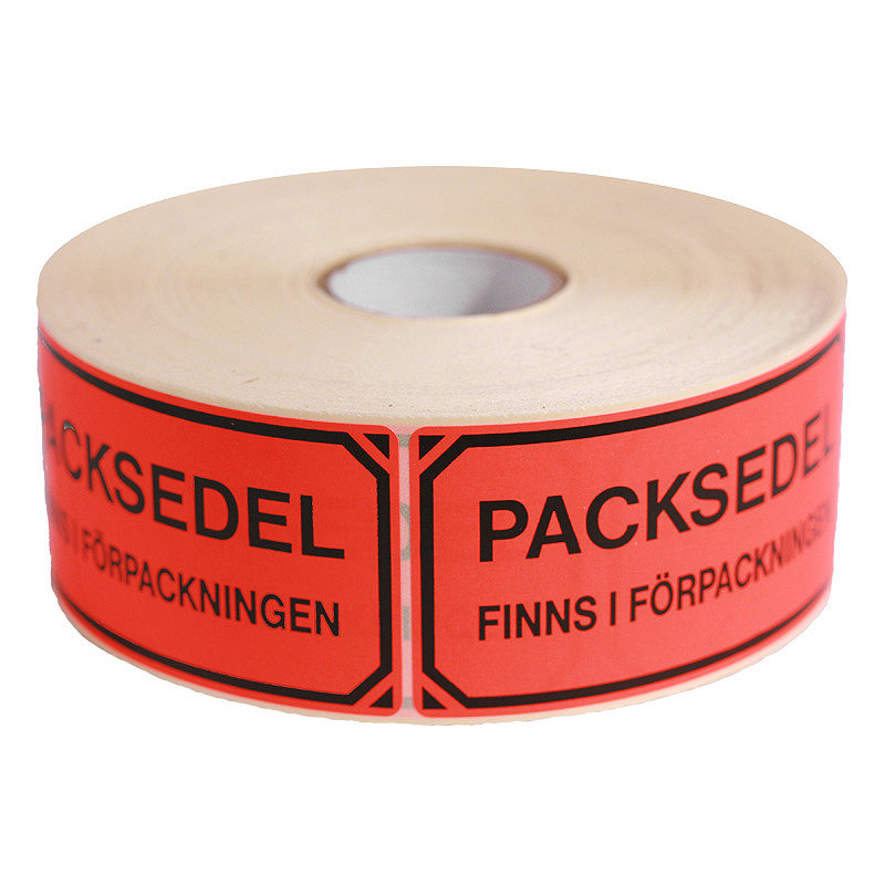 Advarselsetiketter Packsedel Finns i Förpackningen