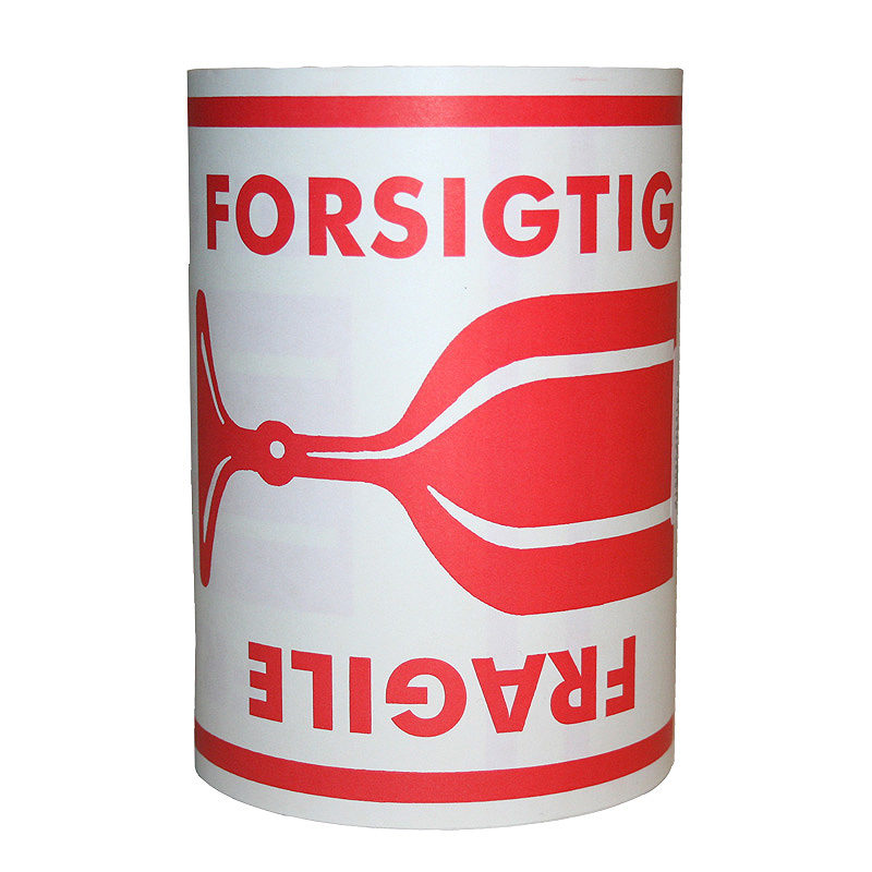 Advarselsetiketter Forsigtig Fragilt Glass XL
