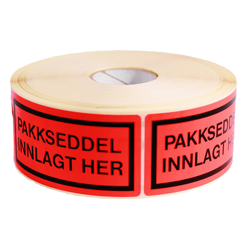 Advarselsetiketter Pakkseddel Innlagt Her