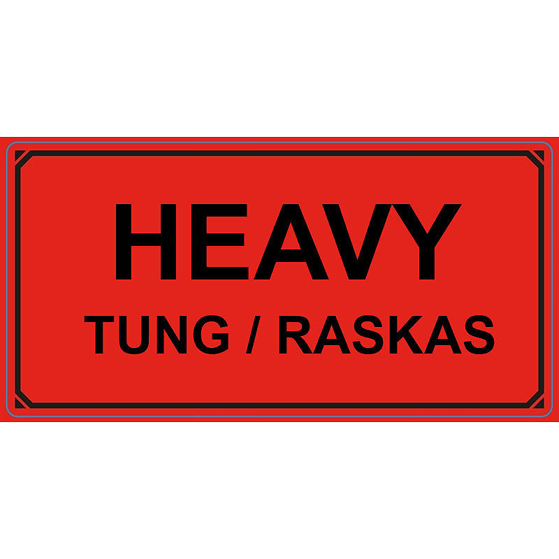 Grippie Advarselsmærkat Heavy / Tung / Raskas