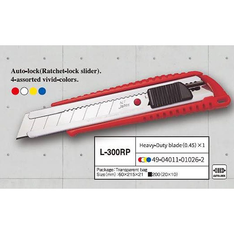 NT Cutter® Hobbykniv L-300RP 18mm - Billede 3