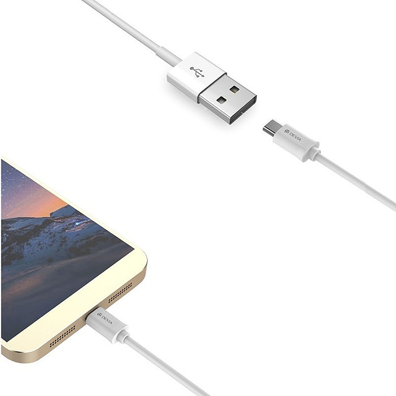 Devia cable Smart EC082 USB - USB-C 1,0 m 2,1A white - Billede 4