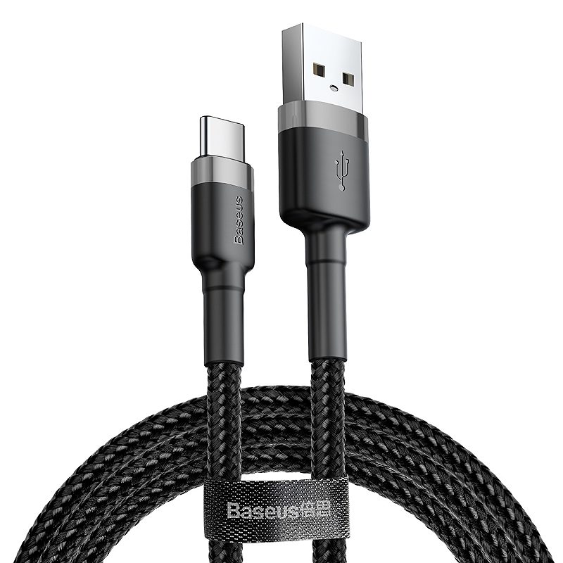 Baseus cable Cafule USB - USB-C 0,5 m 3A gray-black