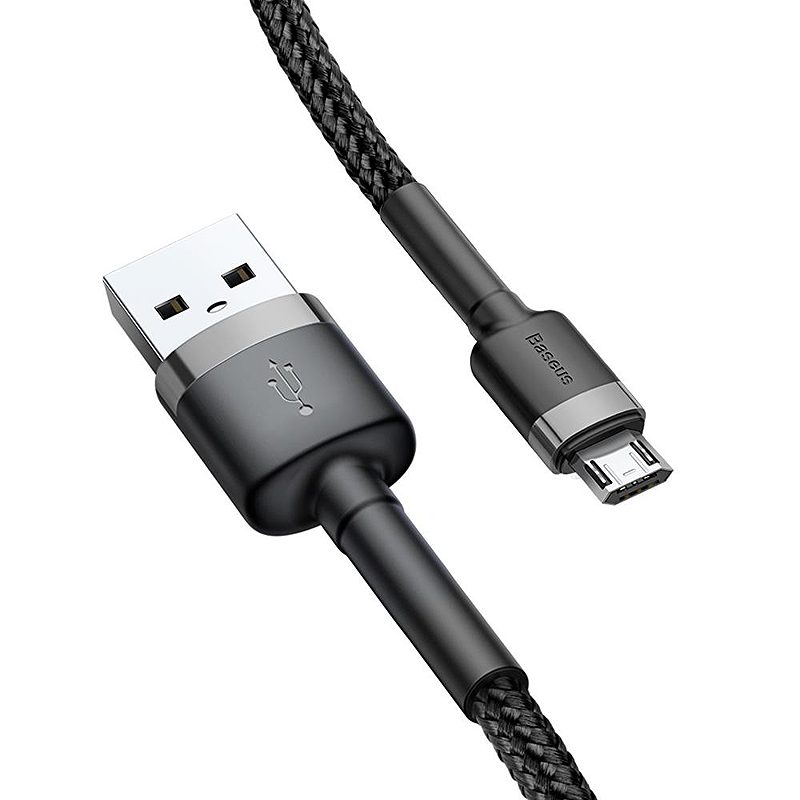 Baseus cable Cafule USB - microUSB 0,5 m 2,4A gray-black - Billede 2