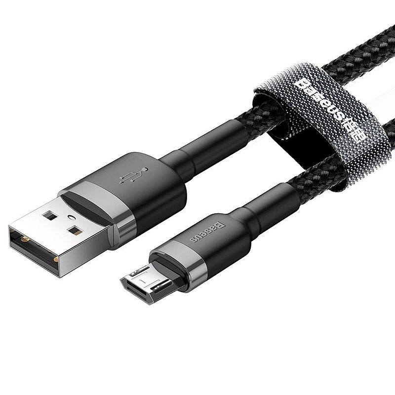 Baseus cable Cafule USB - microUSB 0,5 m 2,4A gray-black - Billede 3