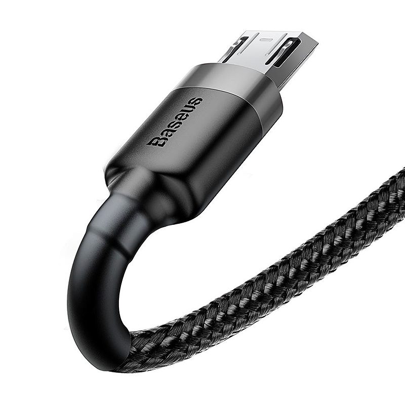 Baseus cable Cafule USB - microUSB 0,5 m 2,4A gray-black - Billede 4