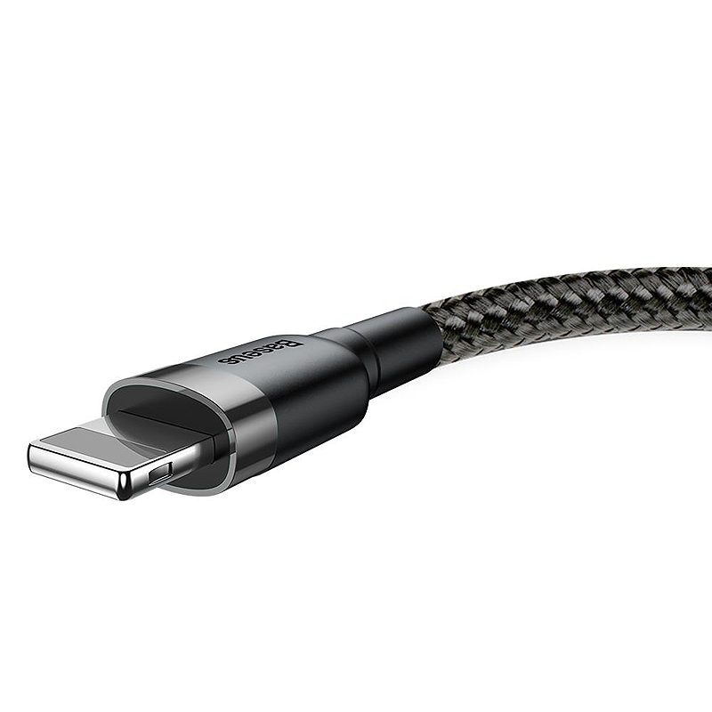 Baseus cable Cafule USB - Lightning 1,0 m 2,4A gray-black - Billede 3