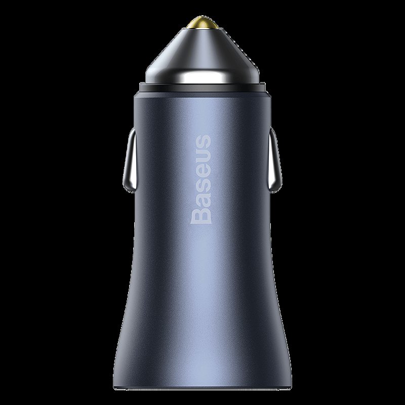 Baseus car charger Golden Contactor Pro PD 40W 1x USB 1x USB-C dark gray