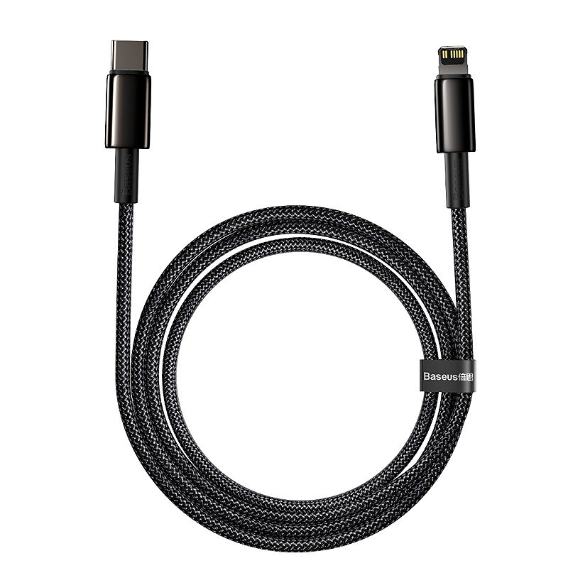 Baseus cable Tungsten PD USB-C - Lightning 2,0 m black 20W - Billede 2