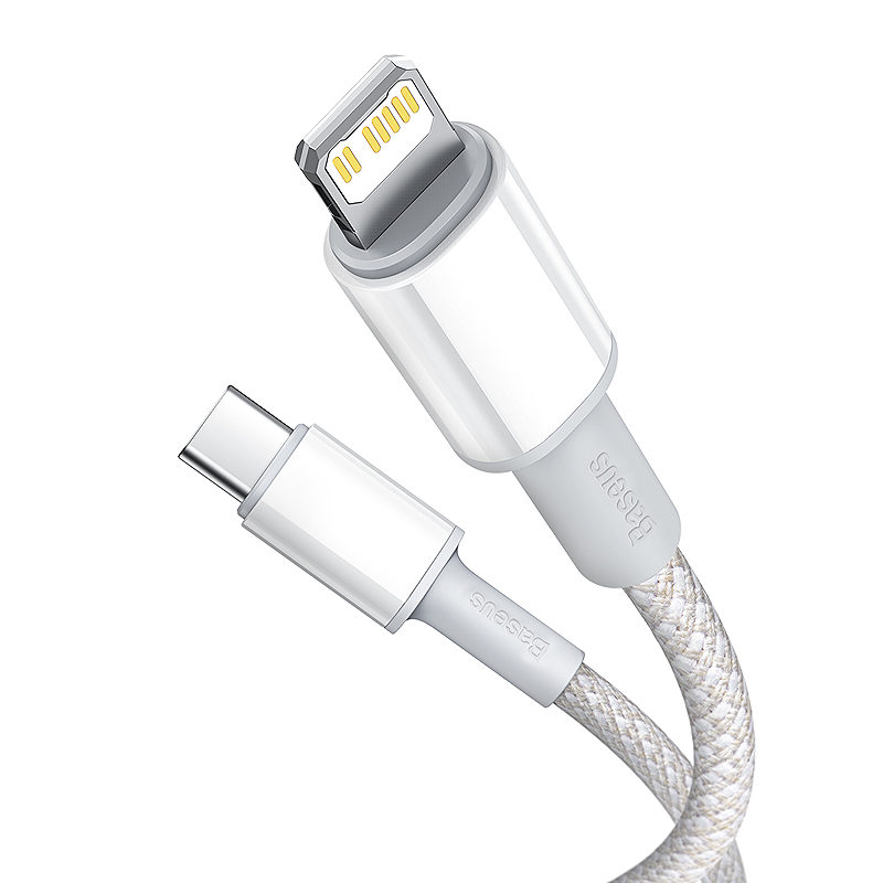 Baseus cable High Density PD USB-C - Lightning 1,0 m white 20W - Billede 2