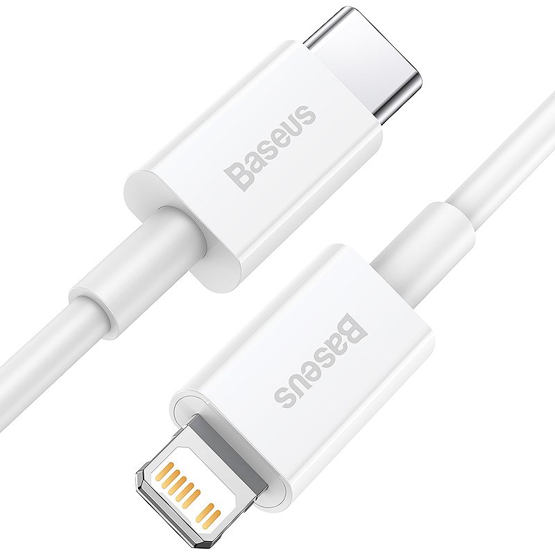 Baseus cable Superior PD USB-C - Lightning 1,0 m white 20W - Billede 2