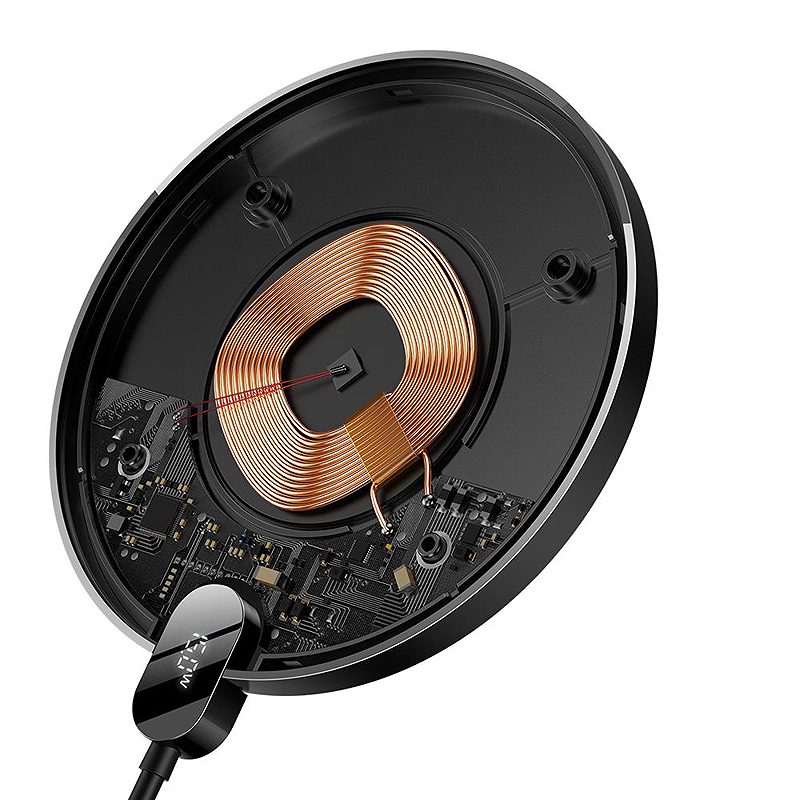 Baseus wireless charger Digital LED 2 15W black - Billede 5