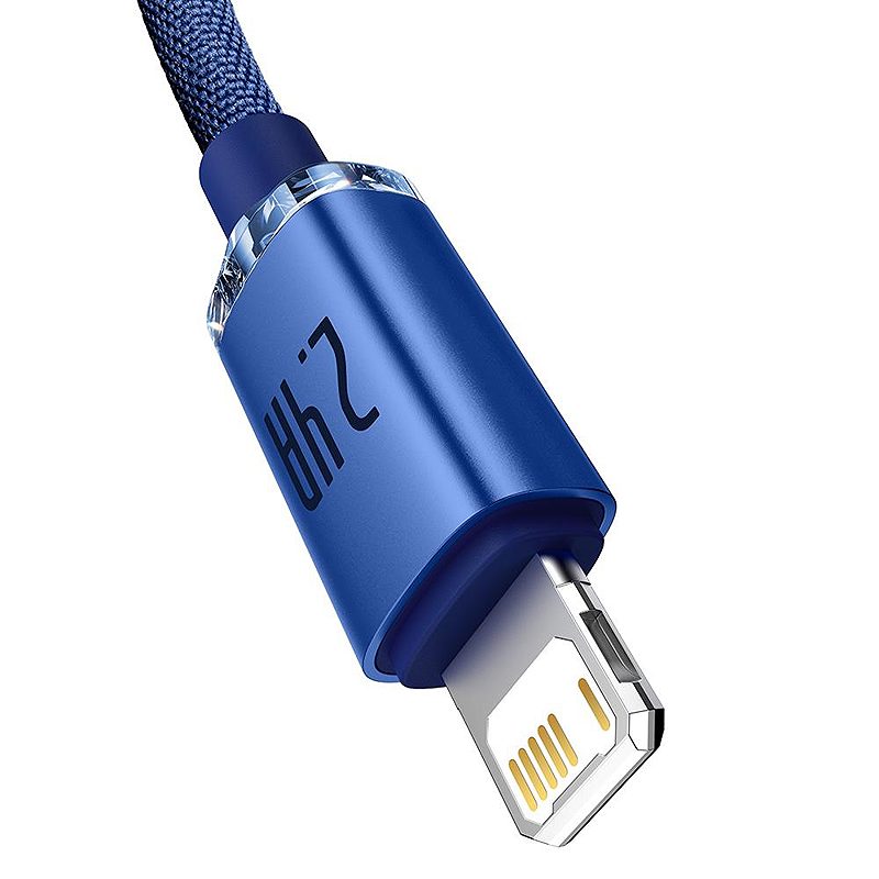 Baseus cable Crystal Shine USB - Lightning 1,2 m 2,4A blue - Billede 2