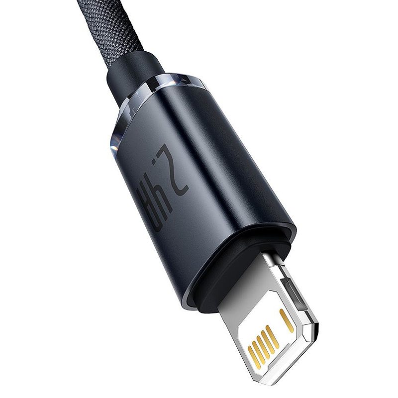 Baseus cable Crystal Shine USB - Lightning 2,0 m 2,4A black - Billede 2